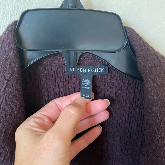 EILEEN FISHER Women’s Notch Collar Jacket Open Blazer in Plum Size M Business - Picture 4 of 8